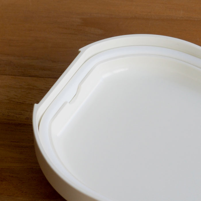 ジェルクール　plus　ドーム　M　600ml　クリアランチボックス　ミルクホワイト　/　GEL-COOL