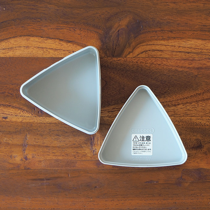 ジェルクール　triangle　おにぎりケース　オイスターグレー　/　GEL-COOL