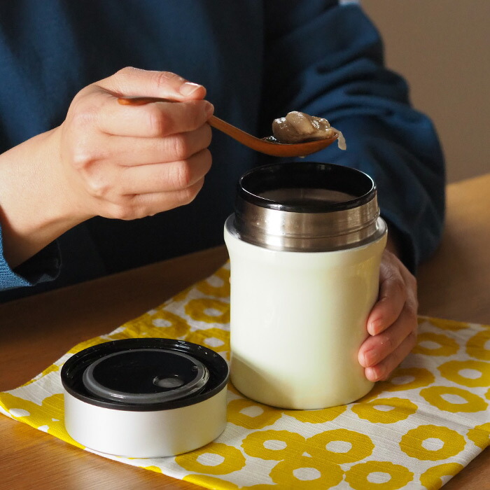 【取扱終了0119】【43% OFF・在庫限り】KEEP　スープジャー　アルミ蓋　380ml　ホワイト　※