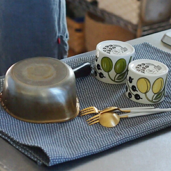 ジョージ・ジェンセン・ダマスク　ティータオル　50×80cm　EGYPT　フリント　/　GEORG　JENSEN　DAMASK