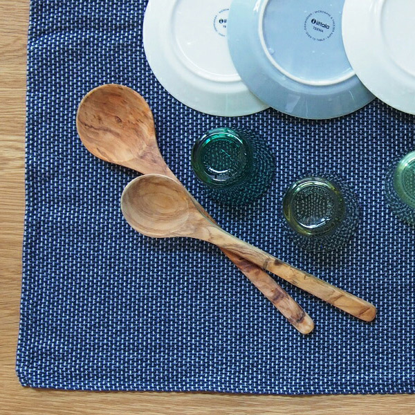 ジョージ・ジェンセン・ダマスク　ティータオル　50×80cm　EGYPT　ディープブルー　/　GEORG　JENSEN　DAMASK