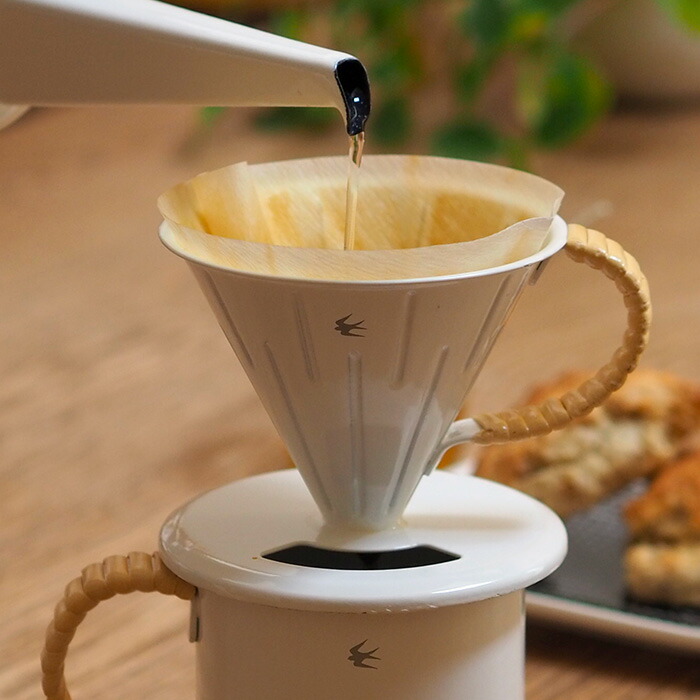 ツバメ　ラタン　ドリッパー（1～2杯用）ホワイト　/　GLOCAL STANDARD PRODUCTS