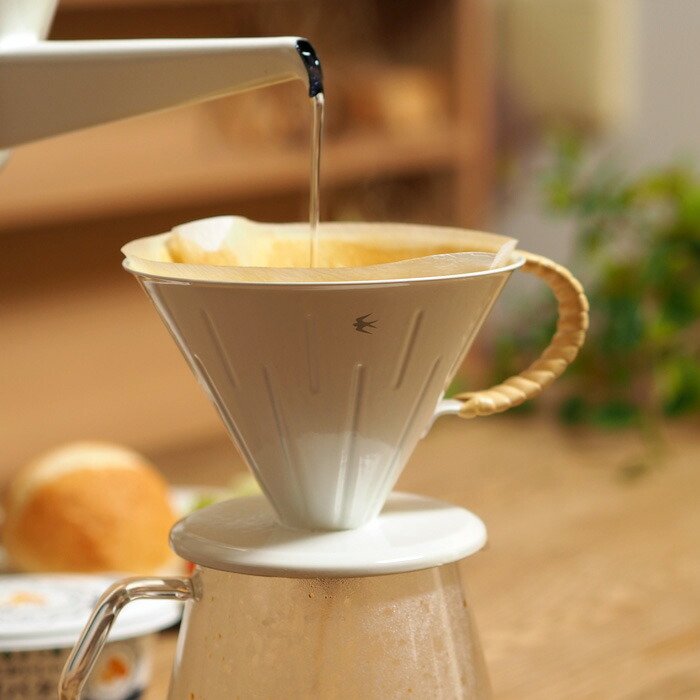 ツバメ　ラタン　ドリッパー（3～4杯用）ホワイト　/　GLOCAL STANDARD PRODUCTS