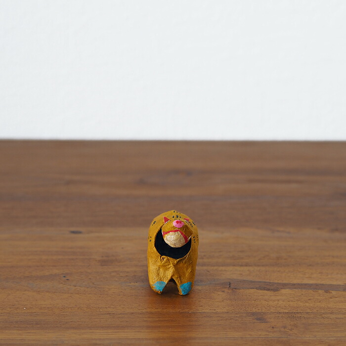 高橋はしめ工房　首振り仙台張子　干支シリーズ　亥（いのしし）