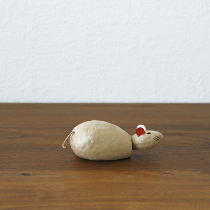 高橋はしめ工房　首振り仙台張子　干支シリーズ　子（ねずみ）