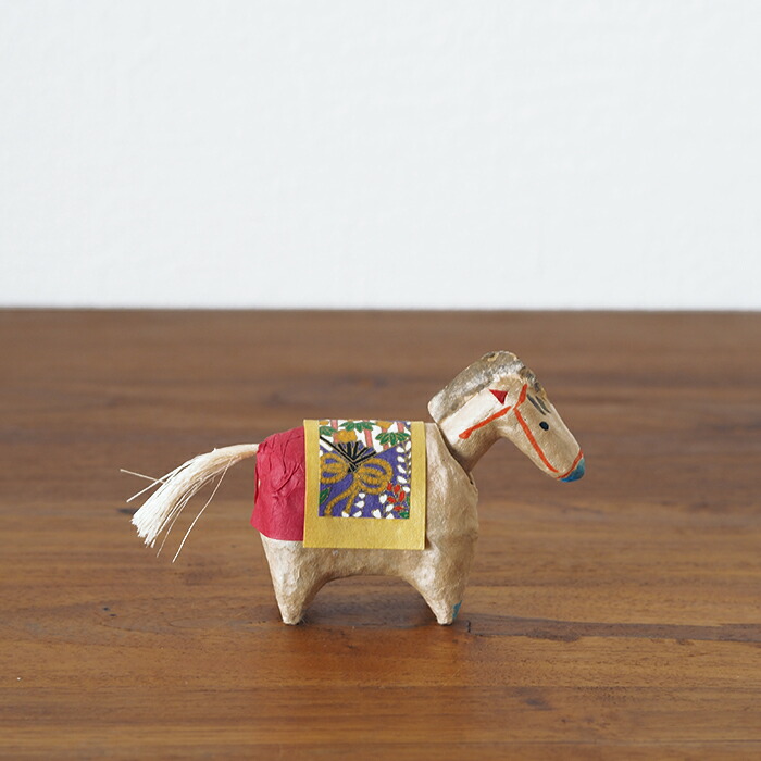 高橋はしめ工房　首振り仙台張子　干支シリーズ　午（うま）