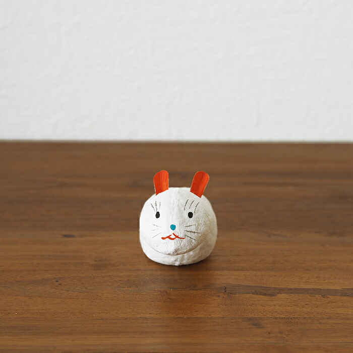 高橋はしめ工房　首振り仙台張子　干支シリーズ　卯（うさぎ）