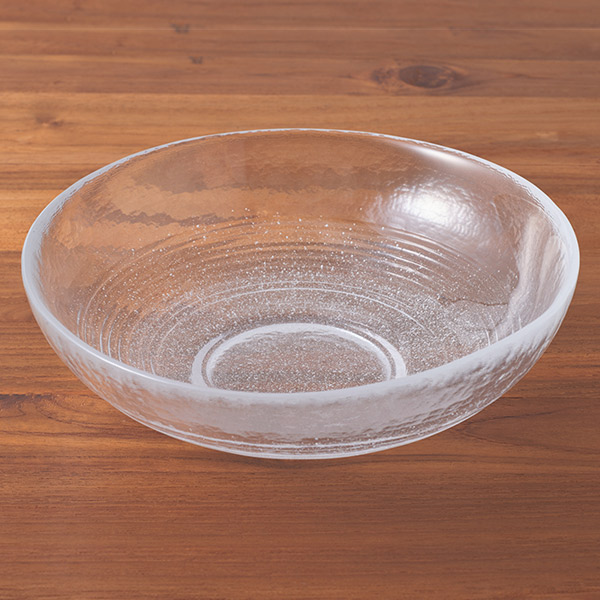 廣田硝子　吹雪　大鉢　フロスト無