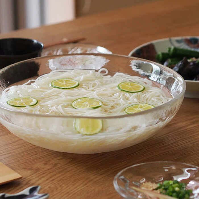 廣田硝子　吹雪　大鉢　フロスト無