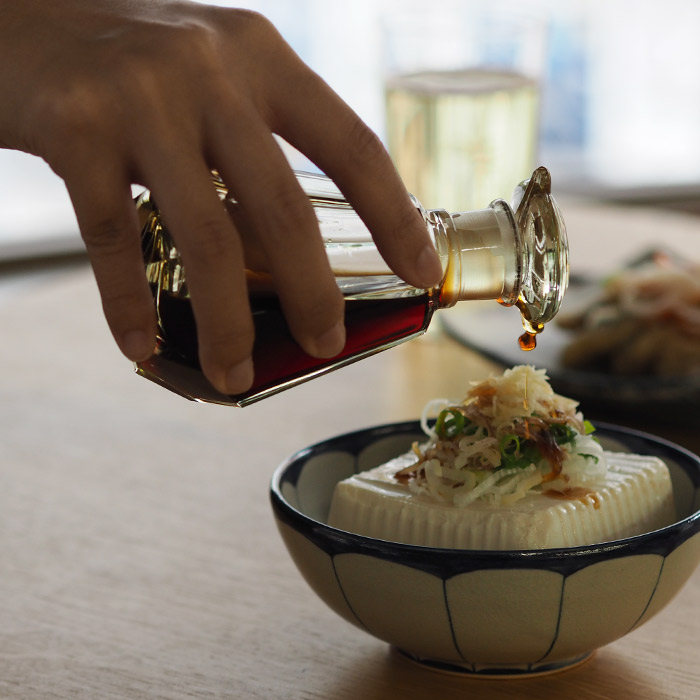 廣田硝子　復刻醤油差し　亀甲　古代色