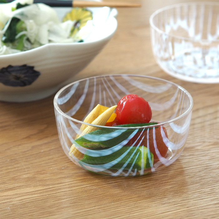 廣田硝子　TOWA　大正浪漫　鉢　巻き上げ　※