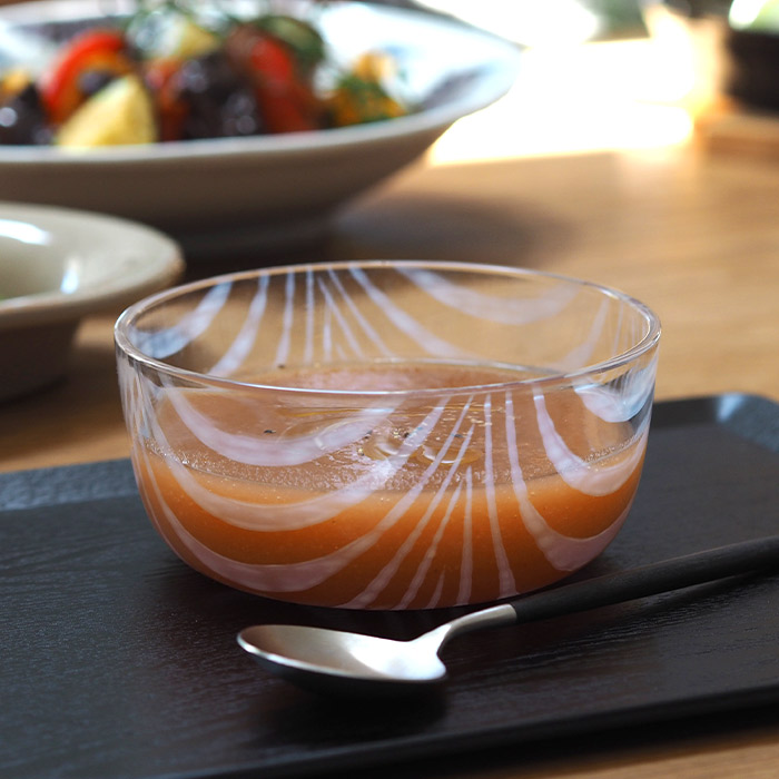 廣田硝子　TOWA　大正浪漫　鉢　巻き上げ　※