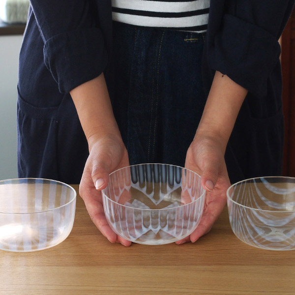 廣田硝子　TOWA　大正浪漫　鉢　桜　※