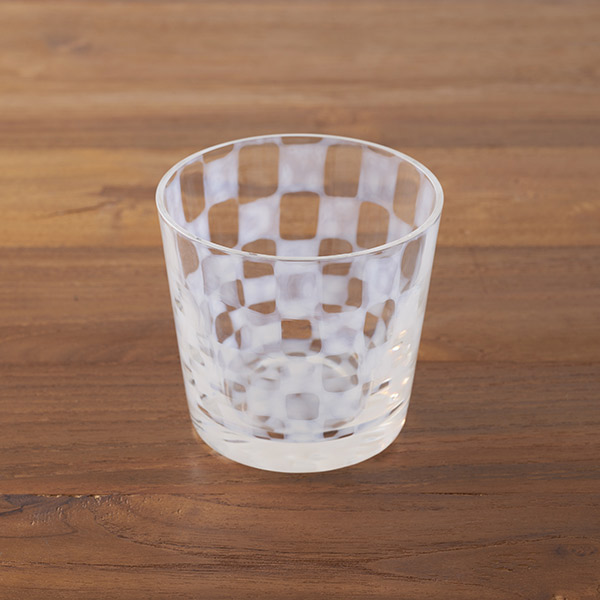 廣田硝子　大正浪漫　そば猪口　市松