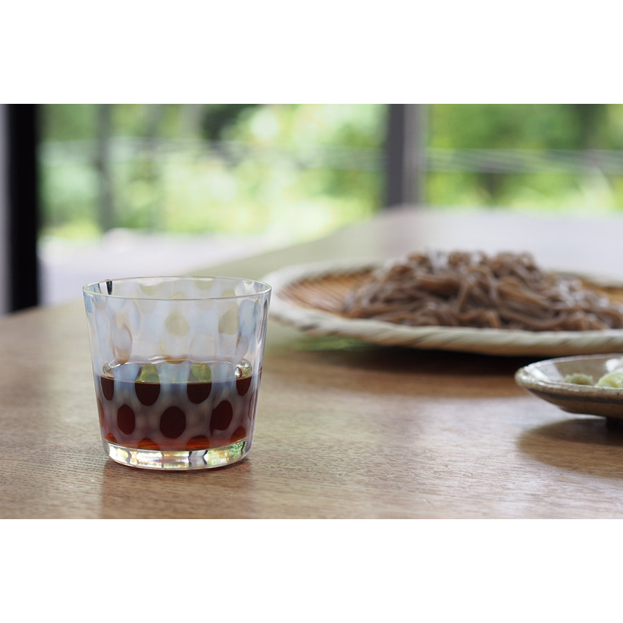 廣田硝子　大正浪漫　そば猪口　水玉