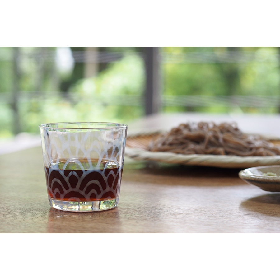 廣田硝子　大正浪漫　そば猪口　波