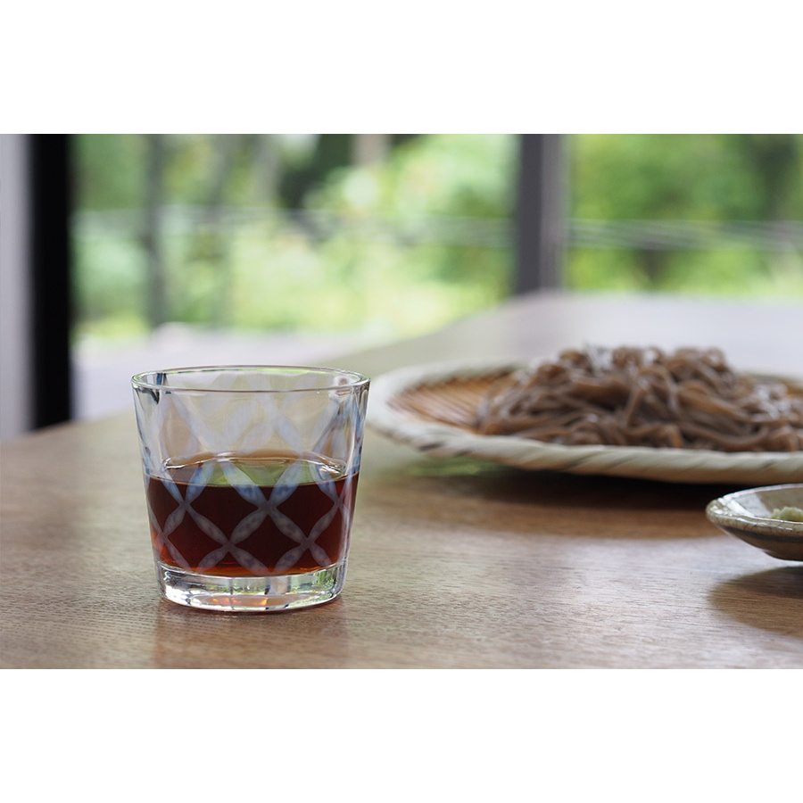 廣田硝子　大正浪漫　そば猪口　つなぎ格子