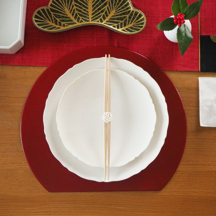 よろしぃおあがり×香紡縁　梅らんちゅう　水引祝箸　白