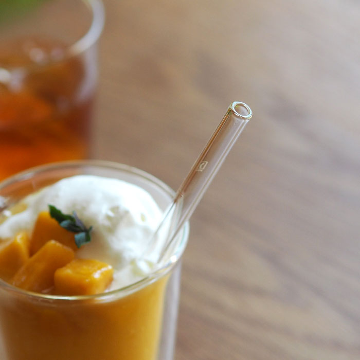 ハルム　ガラスストロー　ストレート＆カーブ　6本セット　/　HALM