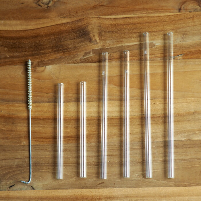 ハルム　ガラスストロー　ストレート　6本セット　/　HALM