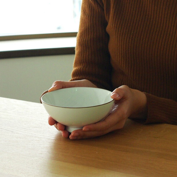 白山陶器　ベーシック　4寸飯碗　白マット　/　HAKUSAN