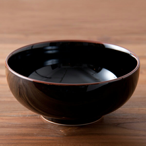 白山陶器　どんぶり　6寸浅めん丼　天目　/　HAKUSAN