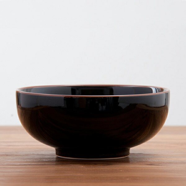 白山陶器　どんぶり　6寸浅めん丼　天目　/　HAKUSAN