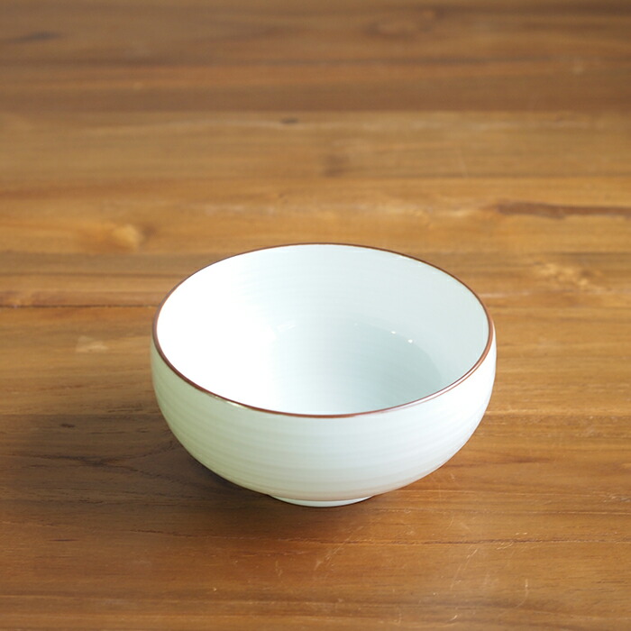 白山陶器　汁碗　白磁千段　/　HAKUSAN