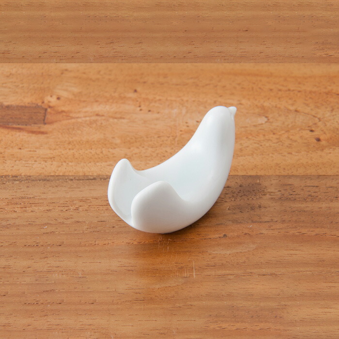 【単品】白山陶器　とり型　箸置　白磁　/　HAKUSAN