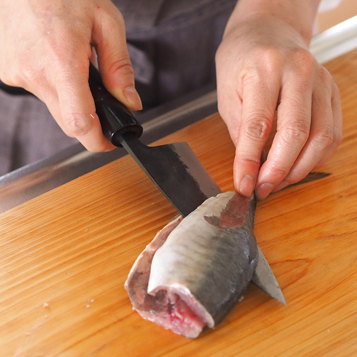 黒打両刃舟行包丁　150mm　※