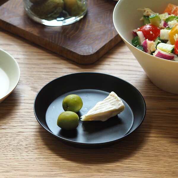 イデアコ　ウスモノ　プレート11cm　ブラック　/　ideaco　※