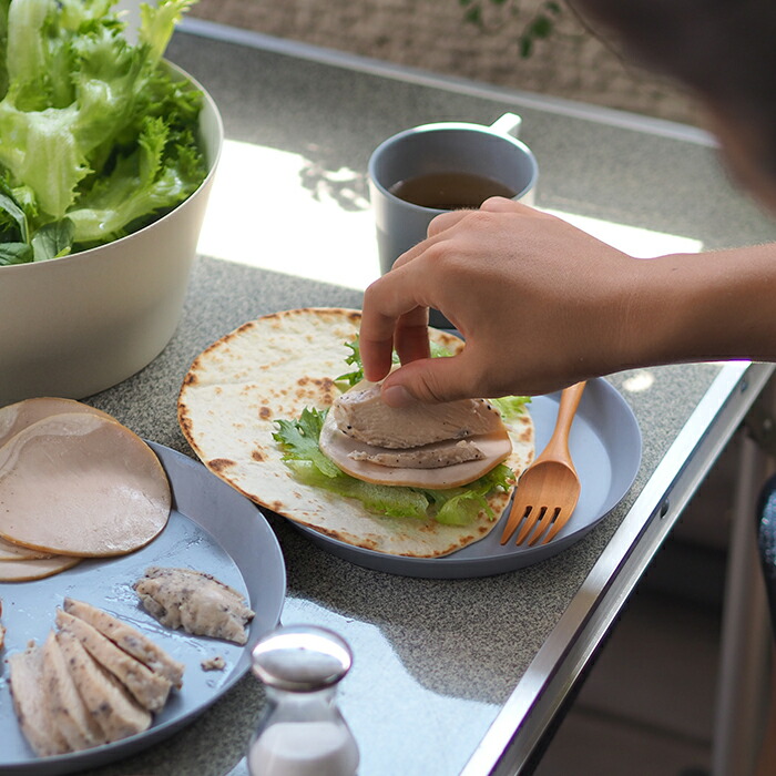 イデアコ　ウスモノ　プレート18cm　ブルー　/　ideaco　※