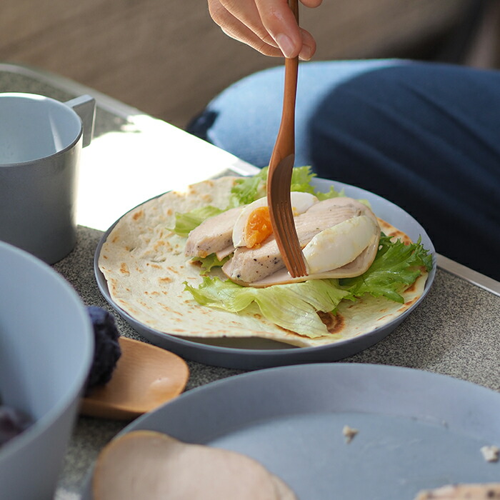 イデアコ　ウスモノ　プレート18cm　ブルー　/　ideaco　※