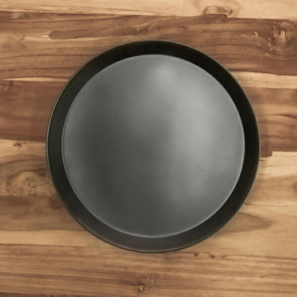 【取扱終了0312】イデアコ　ウスモノ　プレート24cm　ブラック　/　ideaco　※