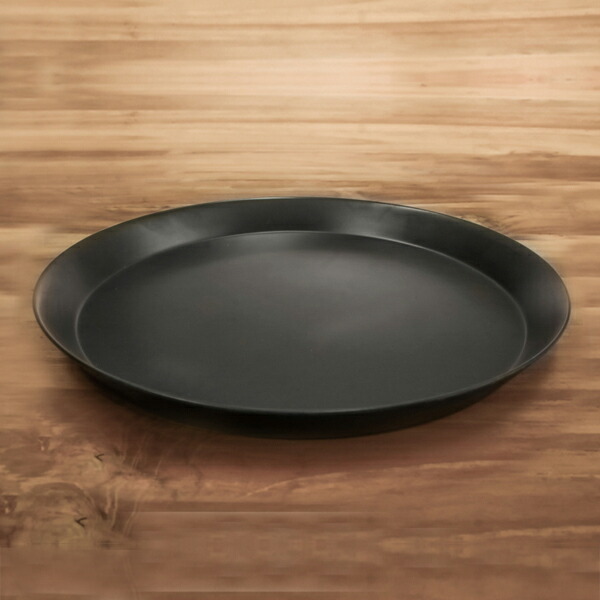 【取扱終了0312】イデアコ　ウスモノ　プレート24cm　ブラック　/　ideaco　※