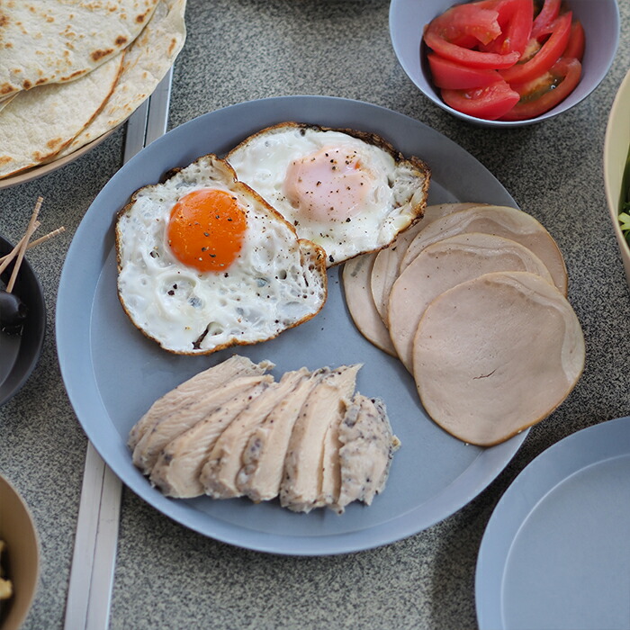 イデアコ　ウスモノ　プレート24cm　ブルー　/　ideaco　※