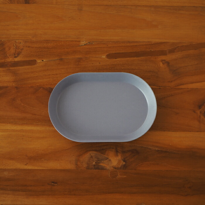 イデアコ　ウスモノ　オーバルプレート18cm　ブルー　/　ideaco　※