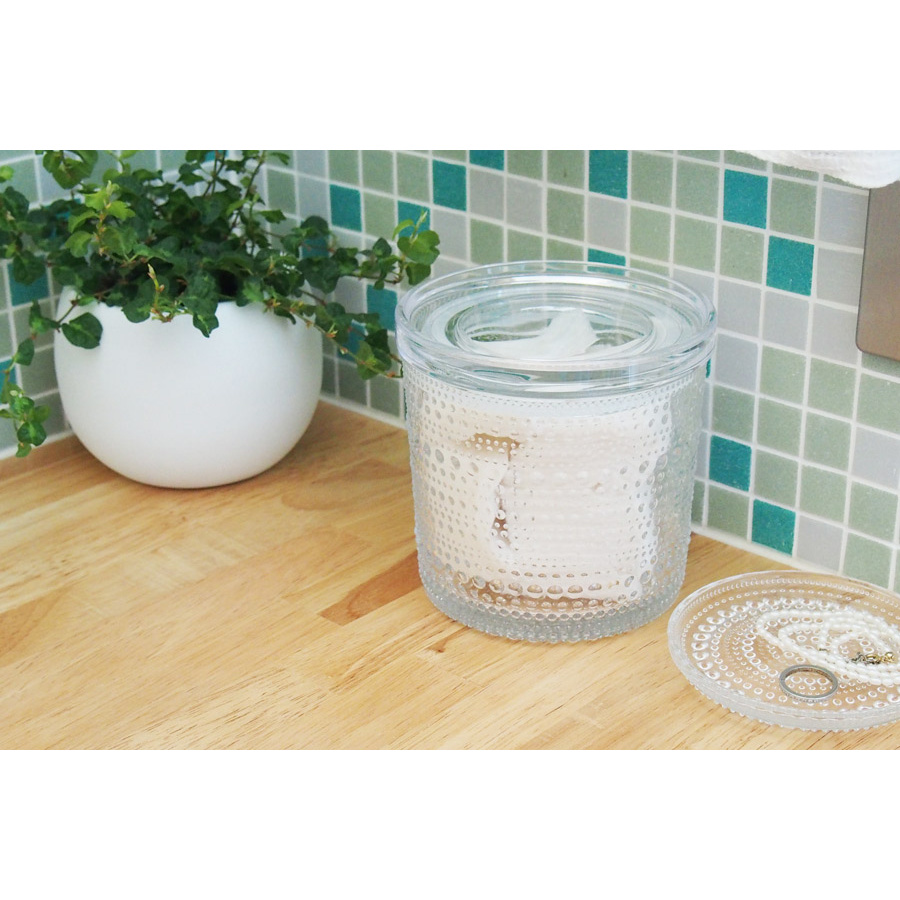 【取扱終了0210】イッタラ　カステヘルミ　ジャー　116×114mm　クリア　/　iittala　Kastehelmi　※