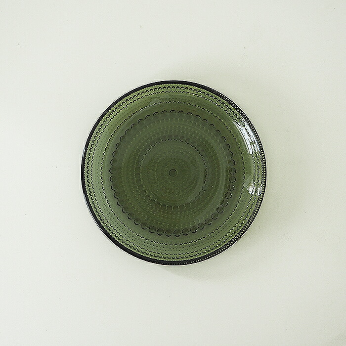 イッタラ　カステヘルミ　プレート　17cm　モスグリーン　/　iittala　Kastehelmi　※