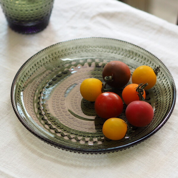 イッタラ　カステヘルミ　プレート　17cm　モスグリーン　/　iittala　Kastehelmi　※