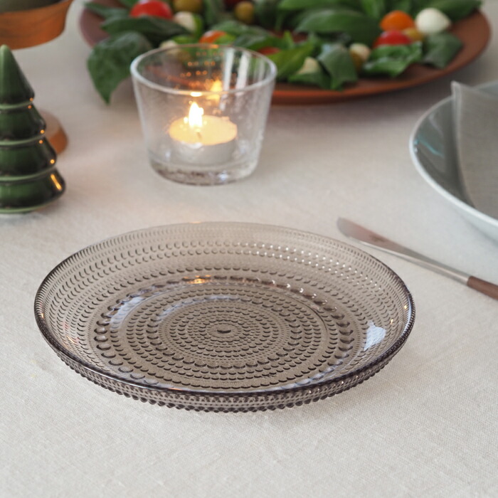 イッタラ　カステヘルミ　プレート　17cm　リネン　/　iittala　Kastehelmi