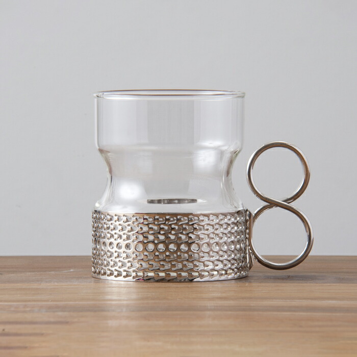 イッタラ　ツァイッカ　ステンレスホルダー付きグラス　/　iittala　Tsaikka