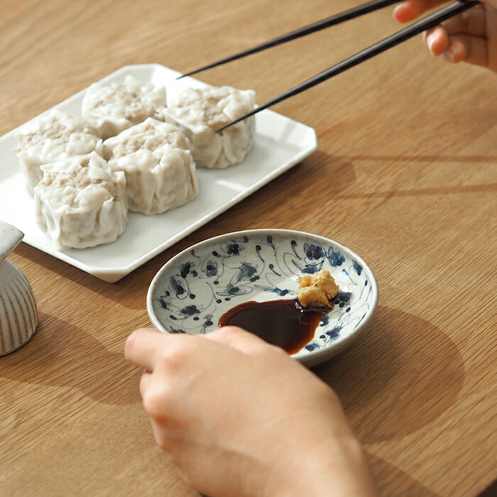 石井桃子　花唐草　3.5寸フラット皿