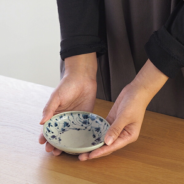石井桃子　花唐草　3.5寸フラット皿