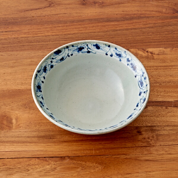 石井桃子　花唐草　5寸リム鉢