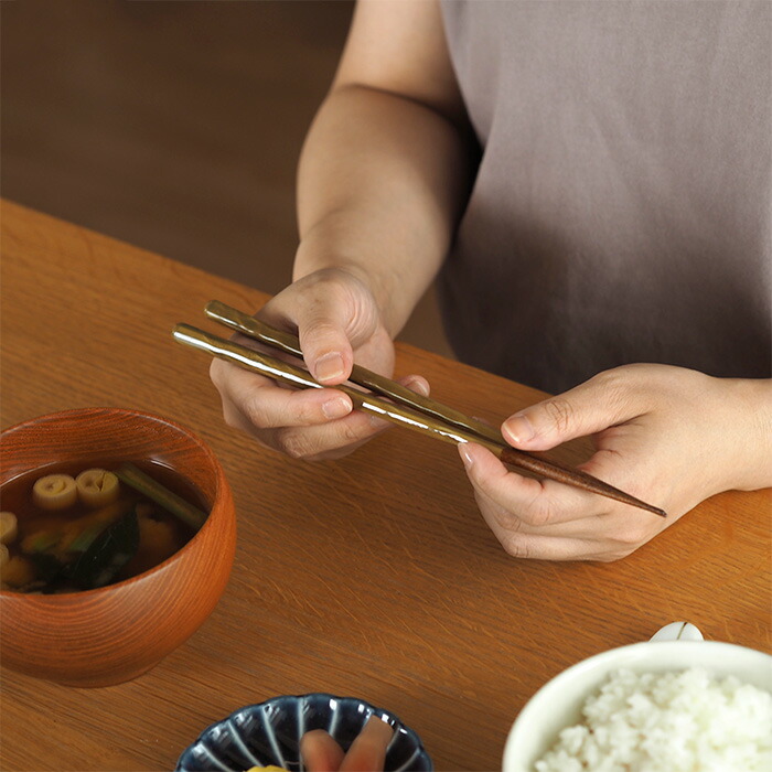 KURABI　箸　緑釉　食洗器対応　/　KAWAI