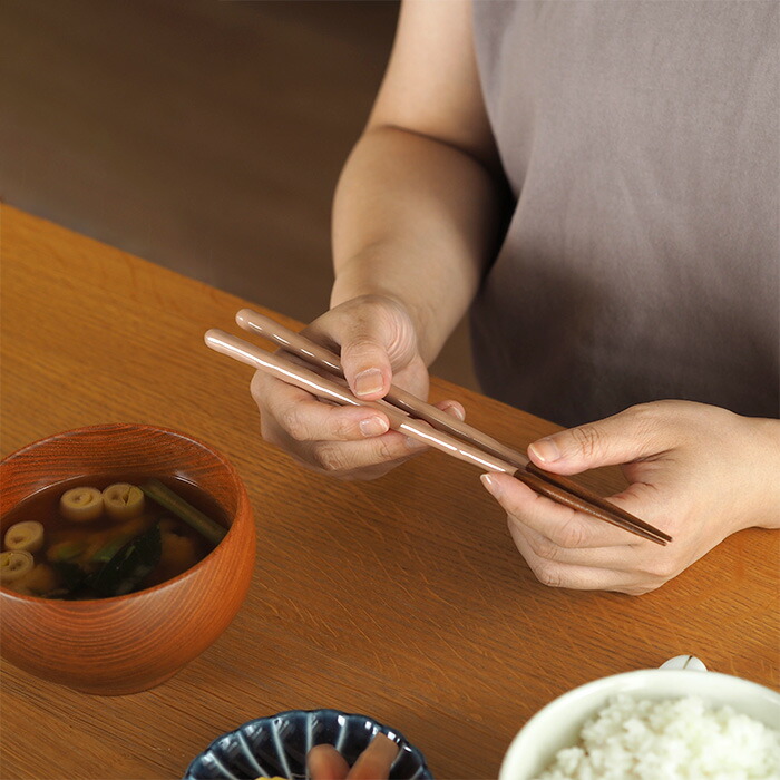 KURABI　箸　淡桃釉　食洗器対応　/　KAWAI