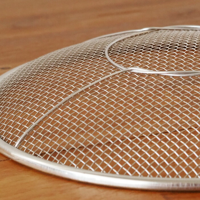 取手リング付きステンレス盆ざる　27cm