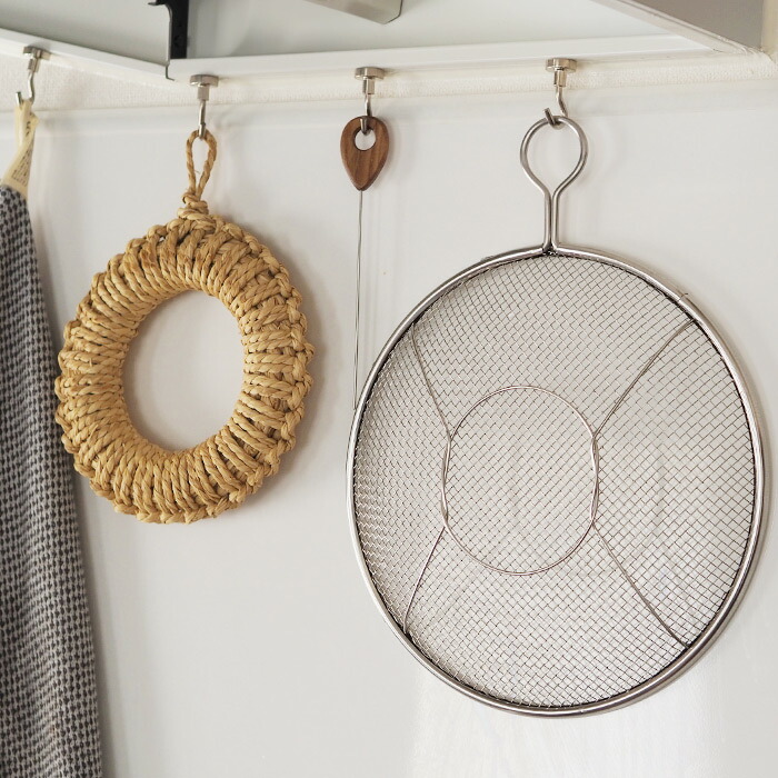 取手リング付きステンレス盆ざる　27cm