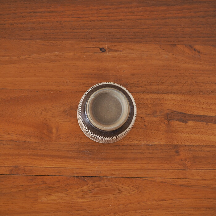 小鹿田焼　小袋窯　湯呑み　飛びかんな